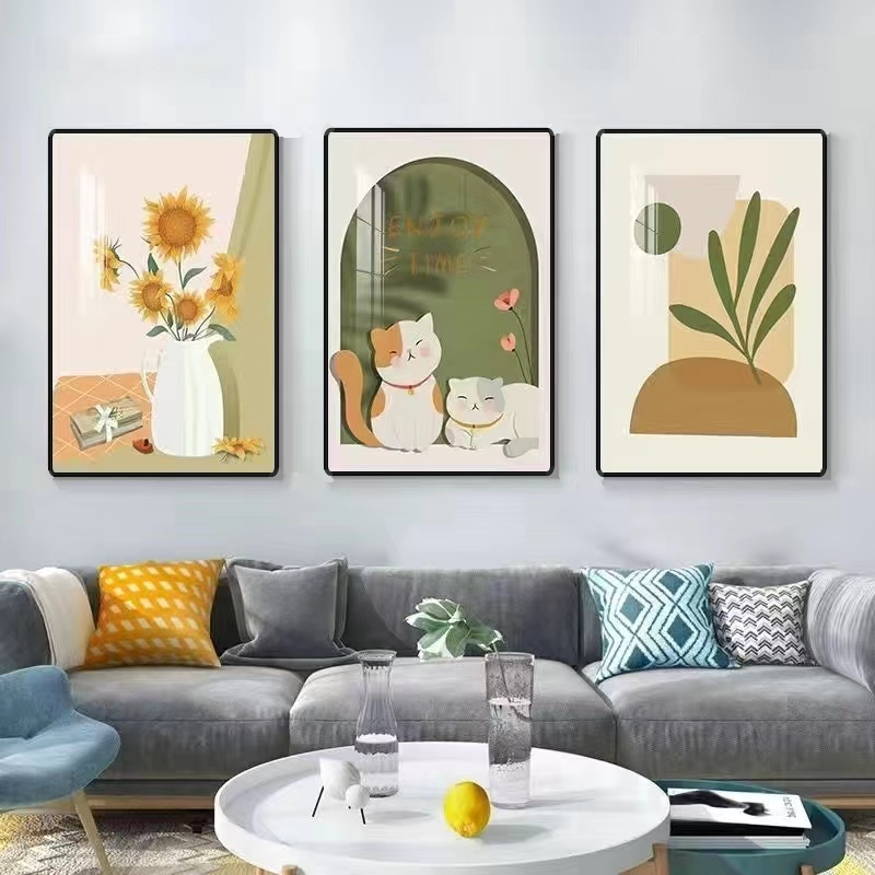 🍀พร้อมส่ง ภาพวาดตกแต่งบ้าน🍀 ภาพวาดฝาผนัง，การตกแต่งผนังหอพัก, ภาพวาดสไตล์โมเดิร์น,สำหรับตกแต่งห้อง ภาพวาดฝาผนัง 30*40cm