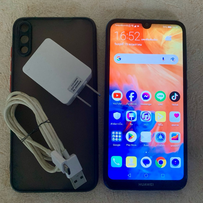 Huawei Y7Pro 2019 Rom32/Ram3 Smartphone มือถือมือสองของแท้ แบตเปลี่ยนมาใหม่