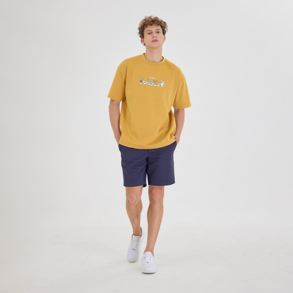 Khaki Bros. – คา คิ บรอส. – Round T-shirt loose fit – เสื้อยืดคอกลม – KM24K041 ราคา ถูกที่สุด ดีลบีเคเค แกลเลอรีภาพที่ 4