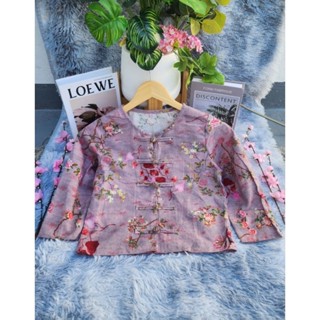 เสื้อกาสะลองสีชมพูกะปิ กระดุมเหรียญจีน ***พร้อมส่ง+++