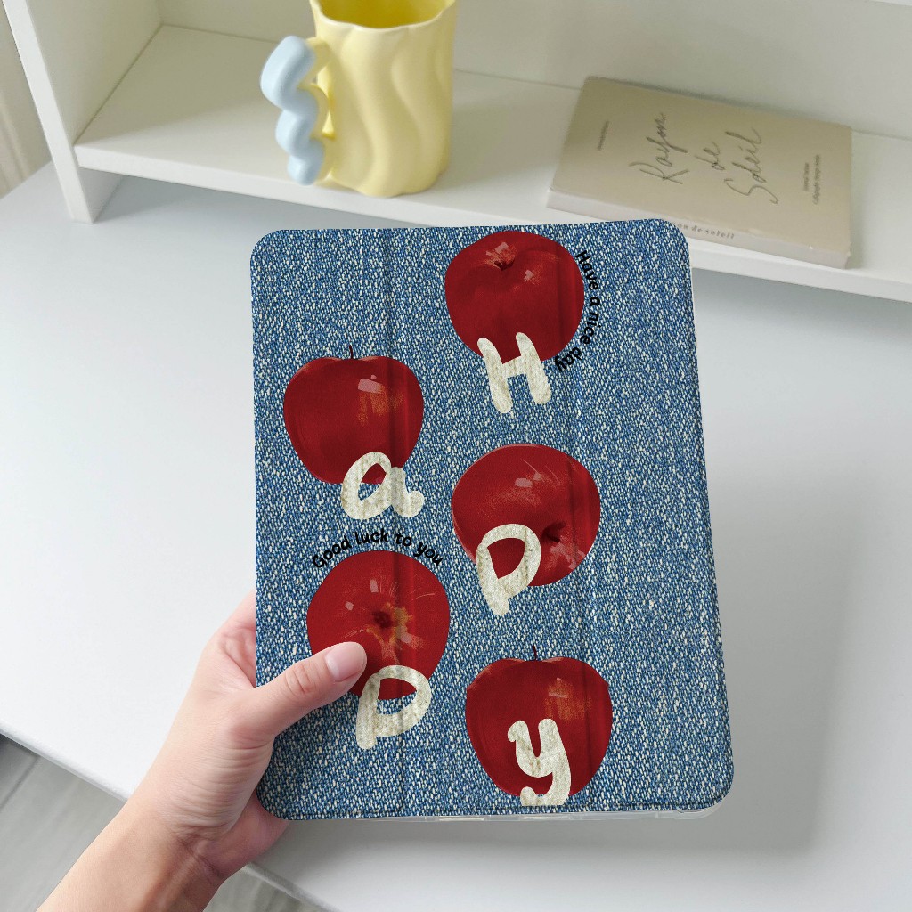 🚀จัดส่งทันที🚀case iPad ผ้าเดนิม Gen11 Pro11 2024 Air8/7 Gen9 Air5 แอปเปิล เคสiPad Gen6 Air4 mini7