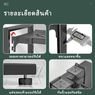 ชั้นวางหม้อ ชั้นวางของในครัว วัสดุเหล็กกล้าคาร์บอน ปรับได้ ไซน์สแน็ปอินเพื่อให้เก เคาน์เตอร์ ที่วางฝาหม้อ