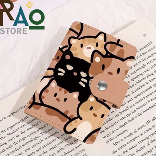 RAO Store พร้อมส่ง กระเป๋าใส่บัตร ลายน่ารัก ที่เก็บบัตรต่างๆ มี10/20/30ซอง ใส่บัตรแบบประกบหน้า-หลัง ขนาดเล็กพกพาสะดวก