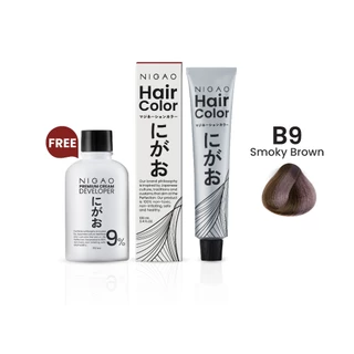[ฟรี Developer] NIGAO Hair Color Fashion B9 Smoky Brown | นิกาโอะ ครีมเปลี่ยนสีผม สีย้อมผม สีน้ำตาลหม่น 100 mL