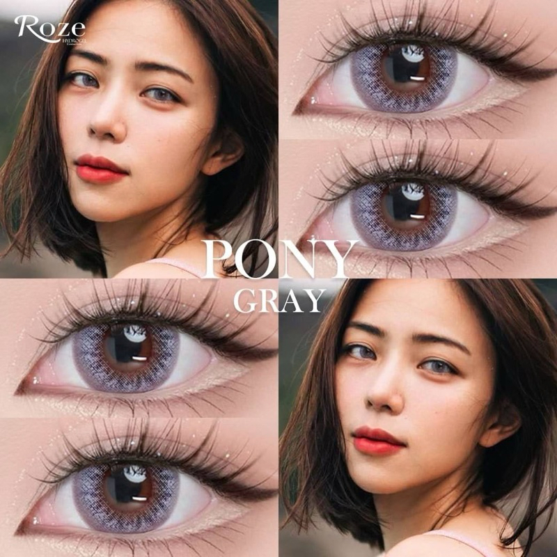 🍑Pony Gray/Brown🍑💖By Roze lens💖📌เลนส์ไฮโดรเจล📌