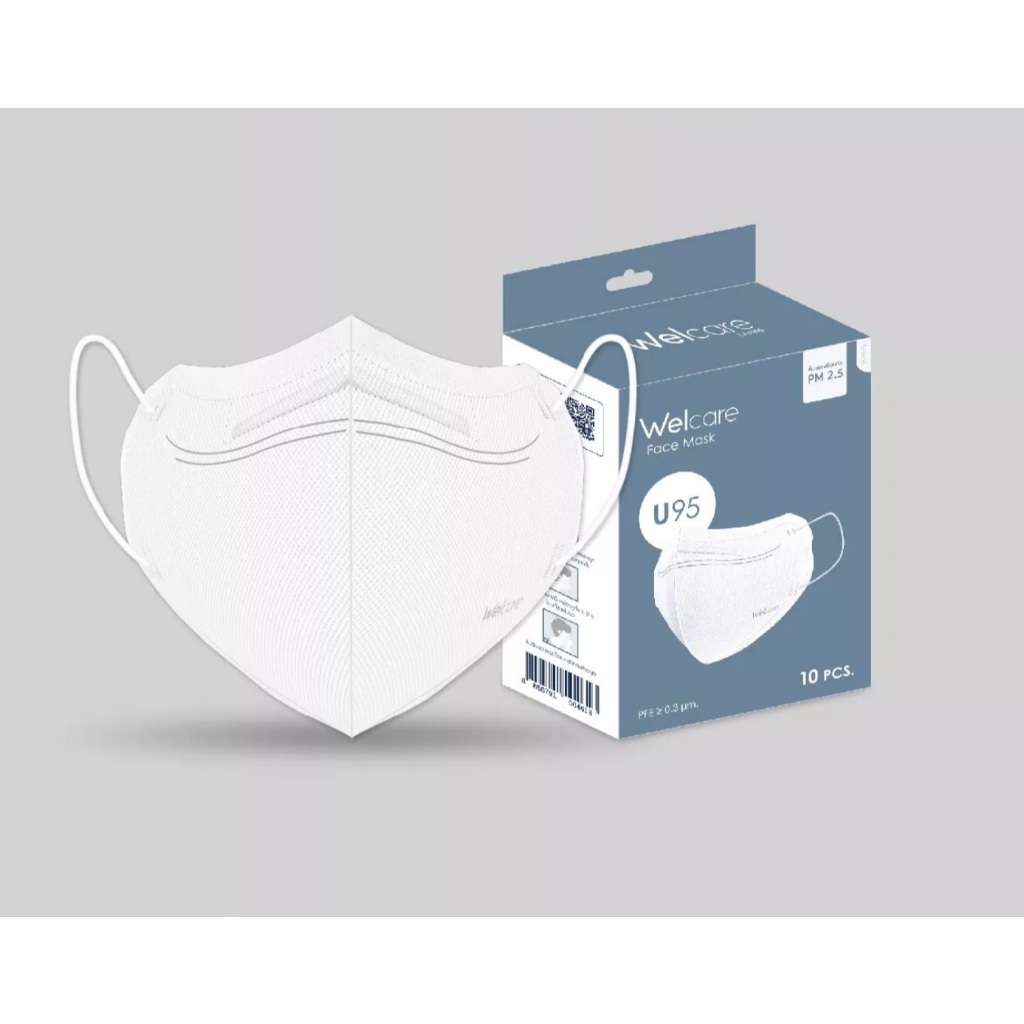 (ยกกล่อง 10 ชิ้น) Welcare U-95 Face Mask เวลแคร์ หน้ากากอนามัย U95 welcare