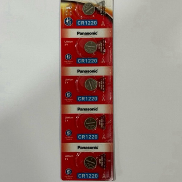 ถ่านPanasonic CR1220 Lithium 3V 1แผง5ก้อน ของแท้