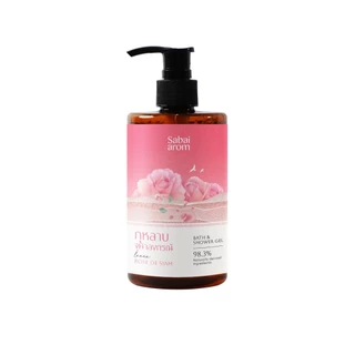 Sabaiarom Rose de Siam เจลอาบน้ำ Bath & Shower Gel 300ml หอมกลิ่นกุหลาบ ช่วยให้ผิวชุ่มชื้น