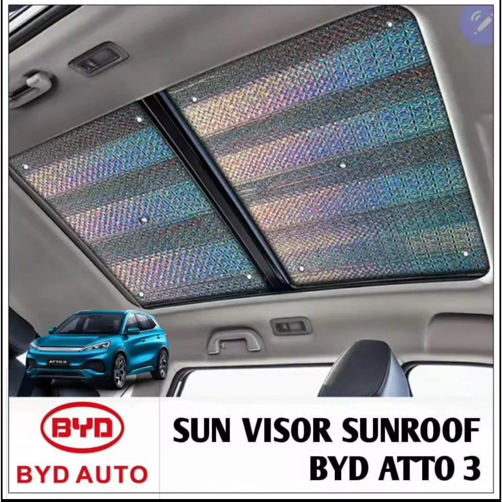 พร้อมส่ง>> BYD ATTO 3 บังแดดซันรูฟ ม่านบังแดดกันความร้อน ฉนวนกันความร้อน2ด้าน ไม่มีผลต่อการใช้งาน