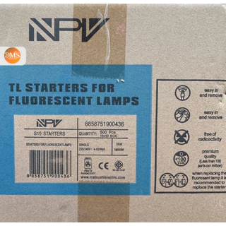 NPV สตาร์ทเตอร์ Starter (25 ชิ้น/1กล่อง) รุ่น NS-001 แท้100% S-10 สำหรับหลอดไฟ Fluorescent star