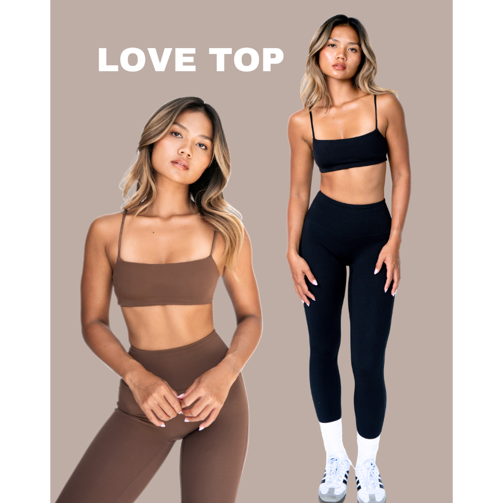 ใหม่! บราออกกำลังกาย Love Staple Top สปอร์ตบราสายเดี่ยว เส้นเล็ก สายมินิมอล มีฟองน้ำค่ะ