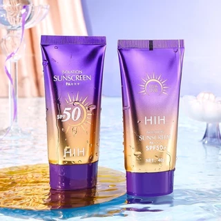 L442 HIH ครีมกันแดดหน้า สีม่วง SPF50+ บางเบา เกลี่ยง่าย ไม่หนักหน้า คุมมัน กันน้ำ กันเหงื่อ