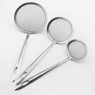 ช้อนกรองสแตนเลส,กระชอนกรองน้ำมันแบบตาข่ายละเอียด,ช้อนตกปลาโฟ…