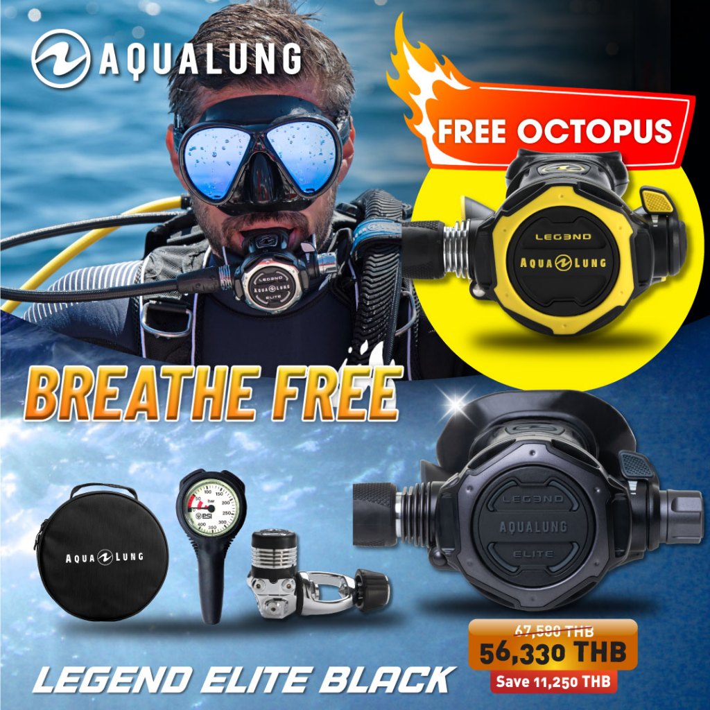 AQUALUNG - LEG3ND ELITE Black edition - Regulator full Set - ชุดอุปกรณ์หายใจ SCUBA - ชุดReg