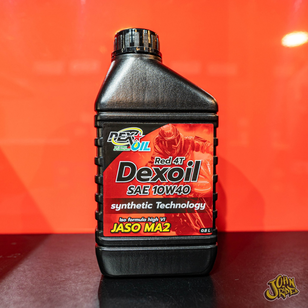 Dexoil Red 4T SAE 10W40 synthetis Technology JASA MA2 น้ำมันเครื่อง มอเตอร์ไซค์