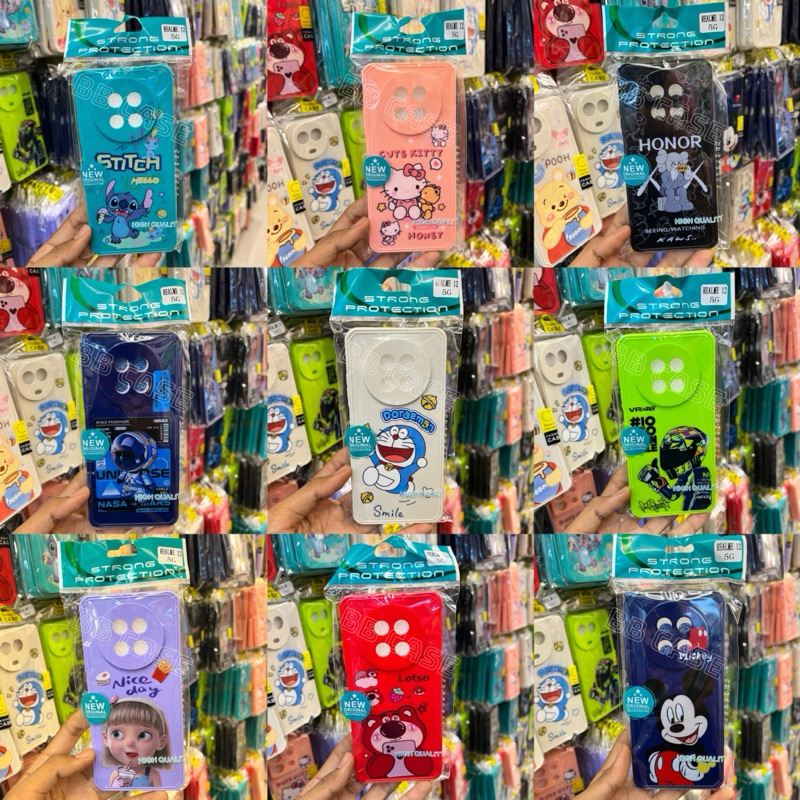 เคสTPUการ์ตูนหลังเงา รุ่นRealme 12(5G)/12X/12Plus/12Proplus(5G)!!ตรงรุ่น!!(มี10ลาย)TPUนิ่มลายการ์ตูน สินค้าพร้อมส่งในไทย