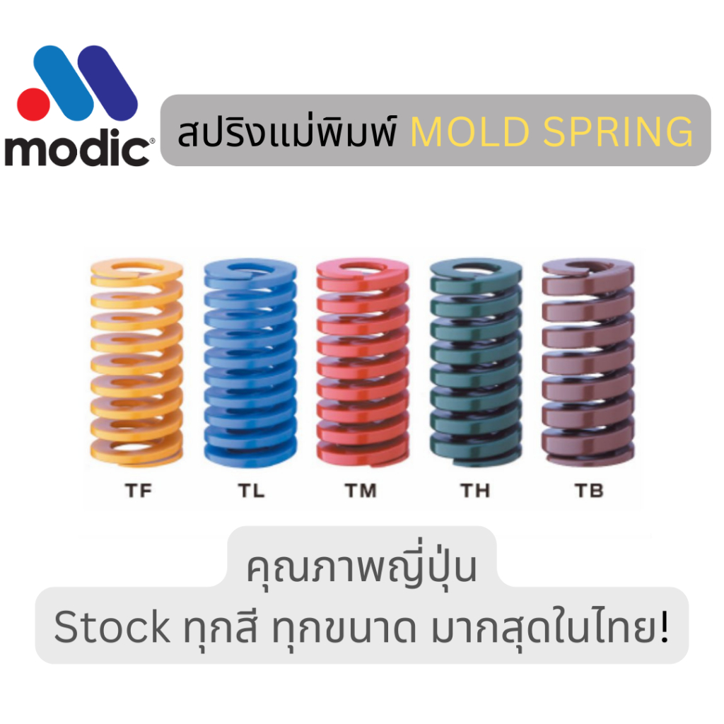 Size 10 สีเหลือง ฟ้า แดง เขียว น้ำตาล สปริงแม่พิมพ์ อะไหล่แม่พิมพ์ Mold Spring Die Spring
