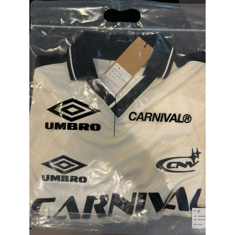 เสื้อ Carnival x Umbro jersey chess offwhite size S ของใหม่