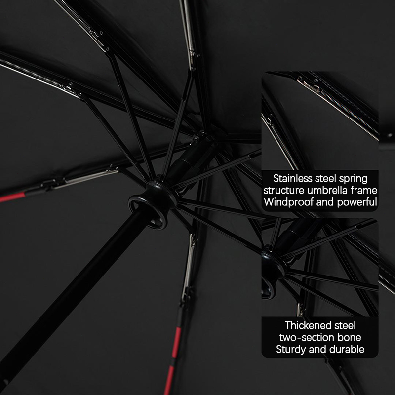 Konggu ร่มกันuv Automatic Umbrella กันน้ำ กันแดด ร่มพับ upf 50 + เปิดปิดเพียงปุ่มเดียว ร่มพับ รูปที่ 4