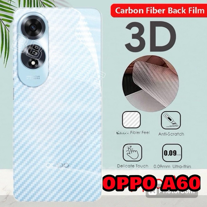 ฟิล์มหลังกันรอยลายเคฟล่า รุ่น OPPO A60(5G) ตรงรุ่น กันรอยด้านหลัง กันรอยขีดข่วน ตรงรุ่น สินค้าพร้อมส่งจากไทย