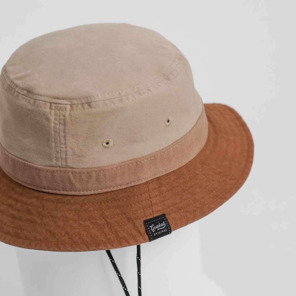 G113 Sand หมวกบักเก็ต Cotton washed ฟอกเฟด สไตล์สตรีท เบา ใส่สบาย มีซับใน ระบายอากาศได้ดี