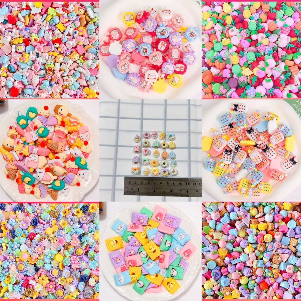 เรซิ่นการ์ตูน ผลไม้ ดอกไม้ ขนม