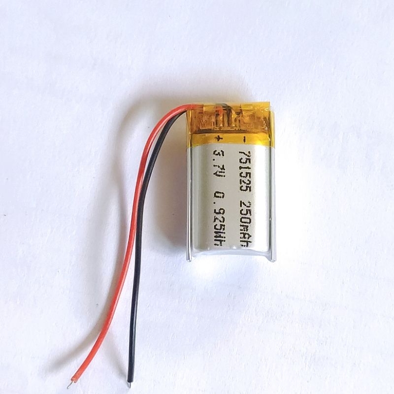 3.7v 250mah  751525 Li-Po li ionแบตเตอรี่ สำหรับMp3 MP4  กล้องติดรถยนต์