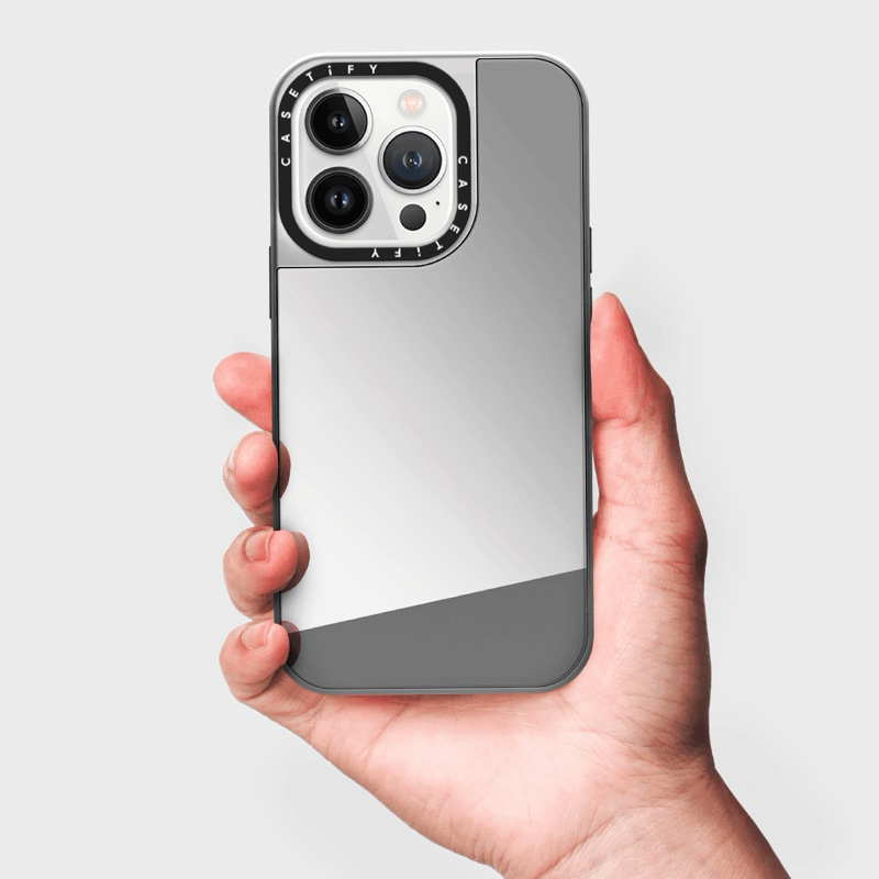 มือสอง Casetify Iphone15 Plus Mirror Case Magsafe Compatible - Silver on Silver (เปิดดูรุปจริง)