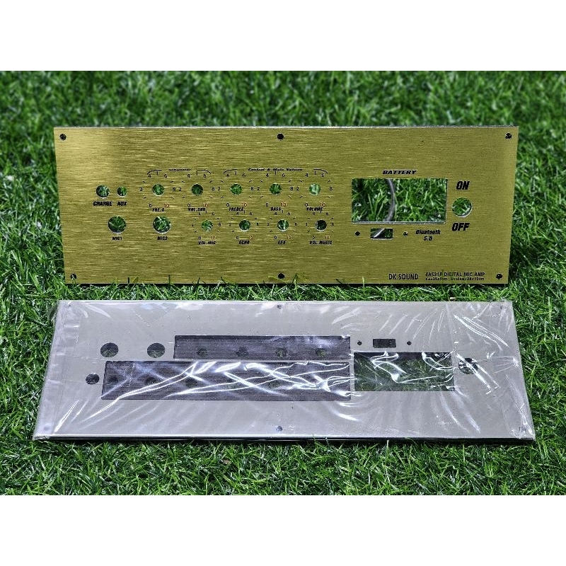 เพลทตู้ลำโพงบลูทูธ รุ่น ZK-AS21P + ไมค์ zk-amp บลูทูธDIY ใส่แอมป์จิ๋ว ZK-AS21 P + ไมค์ ZK-AMP วัดแบต