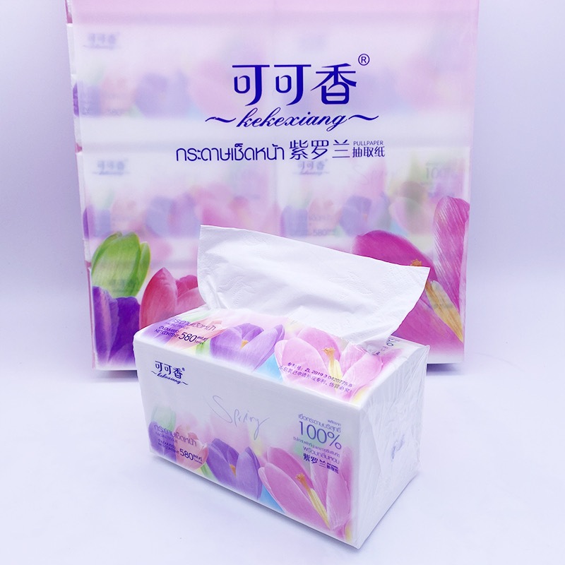 กระดาษทิชชู่ กิมเส็ง รุ่นทิวลิป  (1แพ็ค มี 8ห่อ ,1ห่อ 580 แผ่นหนา4ชั้น) เนื้อละเอียด ไม่ขุย เกรดเช็ดหน้า ของแท้ 💯