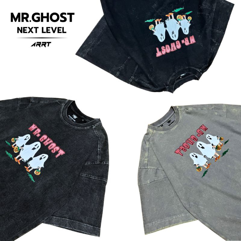 [ ARRT ] - เสื้อยืด Oversize ผ้าฟอกลาย III Mr.Ghost - Next Level