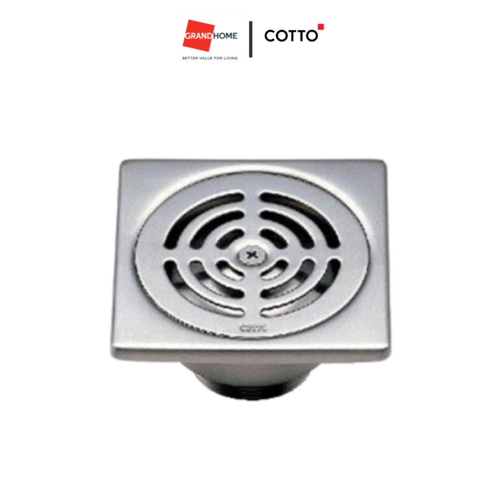 ตะแกรงกันกลิ่นทรงเหลี่ยมท่อเกลียว COTTO รุ่น CT646Z1 ขนาด 1.5 นิ้ว สีสแตนเลส