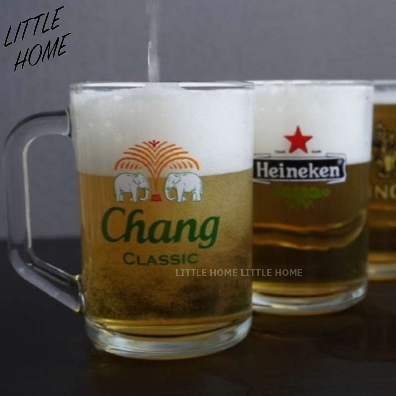 LITTLEHOME Union Glass แก้วเบียร์  แก้วน้ำ มีหูจับ มีให้เลือกหลายลาย (A2) ราคา ถูกที่สุด ดีลบีเคเค แกลเลอรีภาพที่ 9