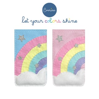 ⭐️ EVERINE ⭐️- OVER THE RAINBOW FELT PHONE CASE ซองใส่โทรศัพ…