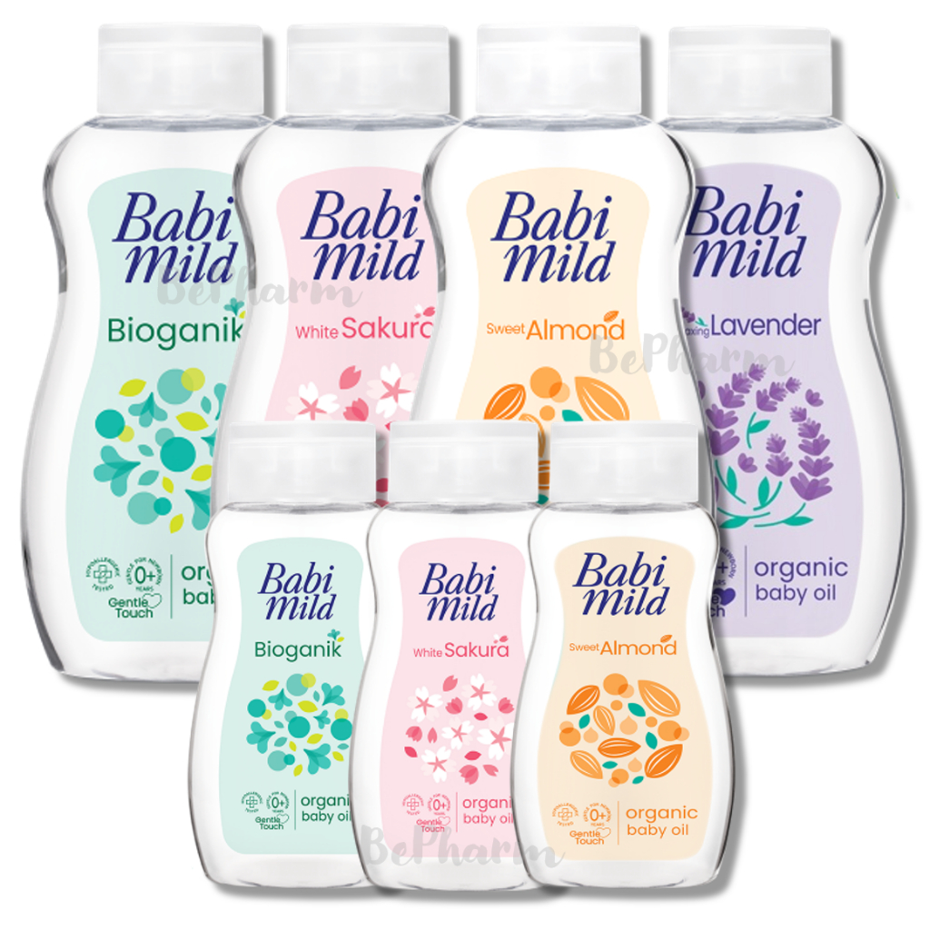 ออยล์บำรุงผิว Babi Mild Organic Baby Oil 100 หรือ 200 ml เบบี้ออยล์ เบบี้มายด์ BabiMild