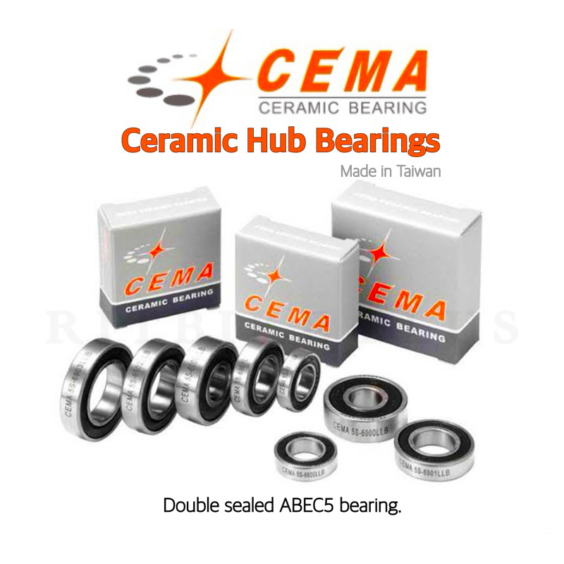 (โค๊ดส่วนลด) ลูกปืนล้อจักรยาน Cema Ceramic BEARING เซรามิคเเบริ่ง มาตรฐาน G5 / ABEC5 คุณภาพไต้หวัน