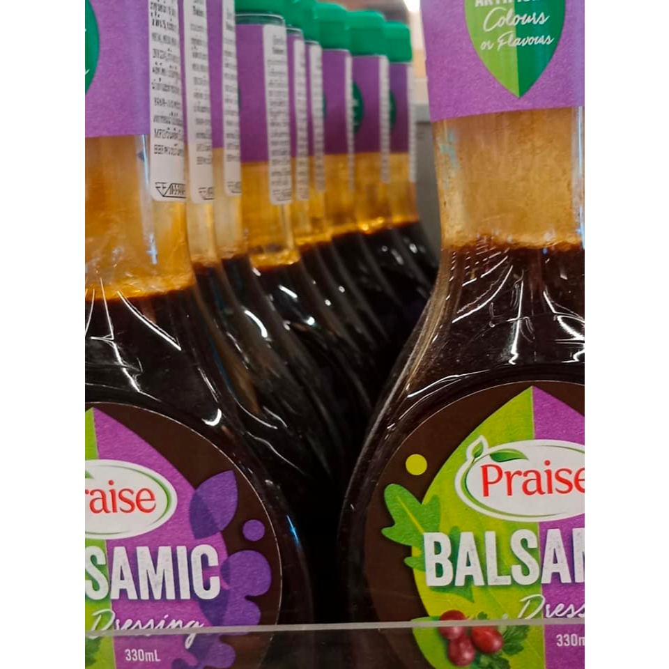 PRAISE Balsamic Salad Dressing 330ml - Egg & Wheat Free * AUSTRALIAN IMPORT *