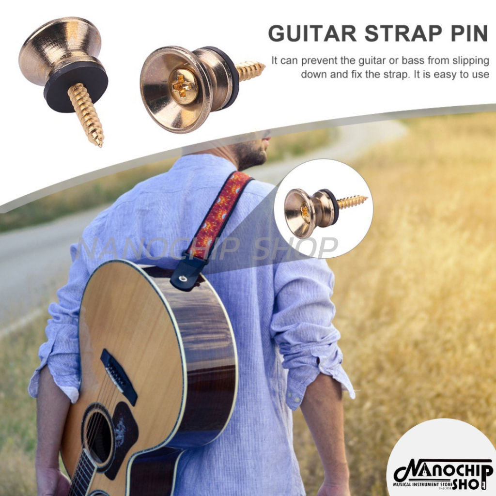 (พร้อมส่ง) หมุดล๊อคสายสะพาย (Strap Lock) หมุดล็อคสายสะพายกีต้าร์ สำหรับกีตาร์ เบส อูคูเลเล่ ลำโพง ชุด1ชิ้น - รูปที่ 6