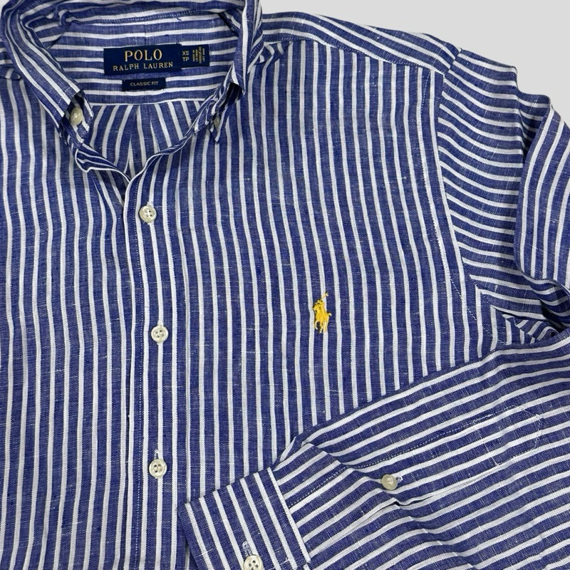 📟 RL CLASSIC FIT LINEN STRIPED SHIRT 👔 - รูปที่ 5