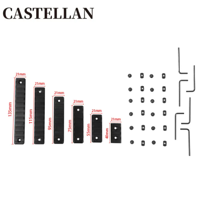 ชุดราง ราง ระบบ M-Lok แบบ โลหะ ( 3,5,7,9,11,13  Slot )