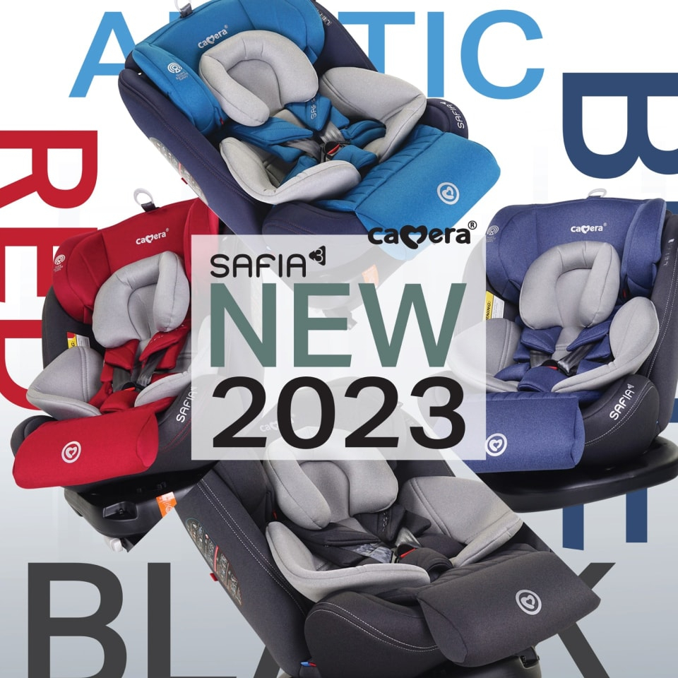 (รับประกัน 3 ปี) CAMERA คาร์ซีท Isofix รุ่น Safia-3 สำหรับเด็กแรกเกิด - 12 ปี หมุนได้ 360 องศา มีระบ
