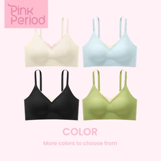 Pink Period เจลลี่บรา บราไร้ขอบ ฟองน้ำบาง เก็บเนื้อด้านข้าง ไร้โครง ใส่สบาย เนื้อผ้านิ่ม เก็บทรงดี