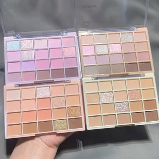 พาเลทตา 20สี โทนสีชมพู สีเอิร์ธโทน เนื้อเรียบเนียน ประกายมุก ไฮไลท์ คอนทัวร์ สีสวย ติดทน กันน้ำ เหมาะสำหรับผู้เริ่มต้น