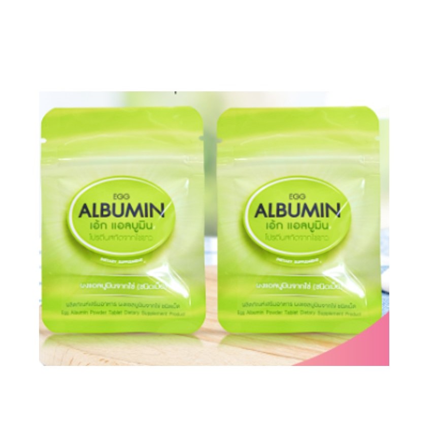 Egg Albumin โปรตีนสกัดจากไข่ขาว สูตรปรับใหม่ (ขนาดทดลองทาน 5 เม็ด)