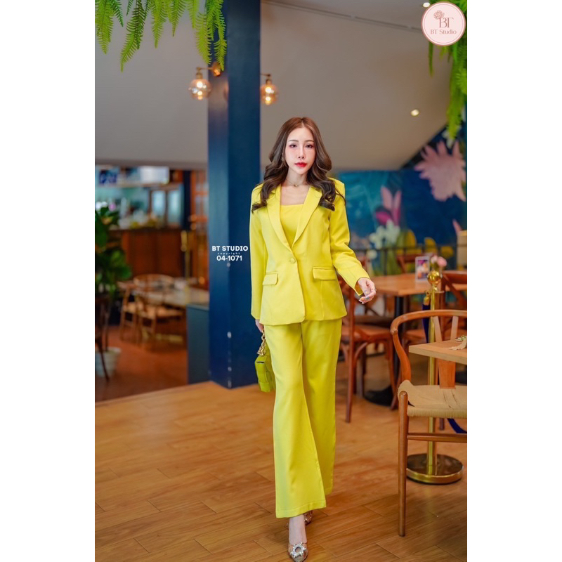 04-1071 เสื้อเบเซอเสื้อคลอปกางเกงเว้าเอว