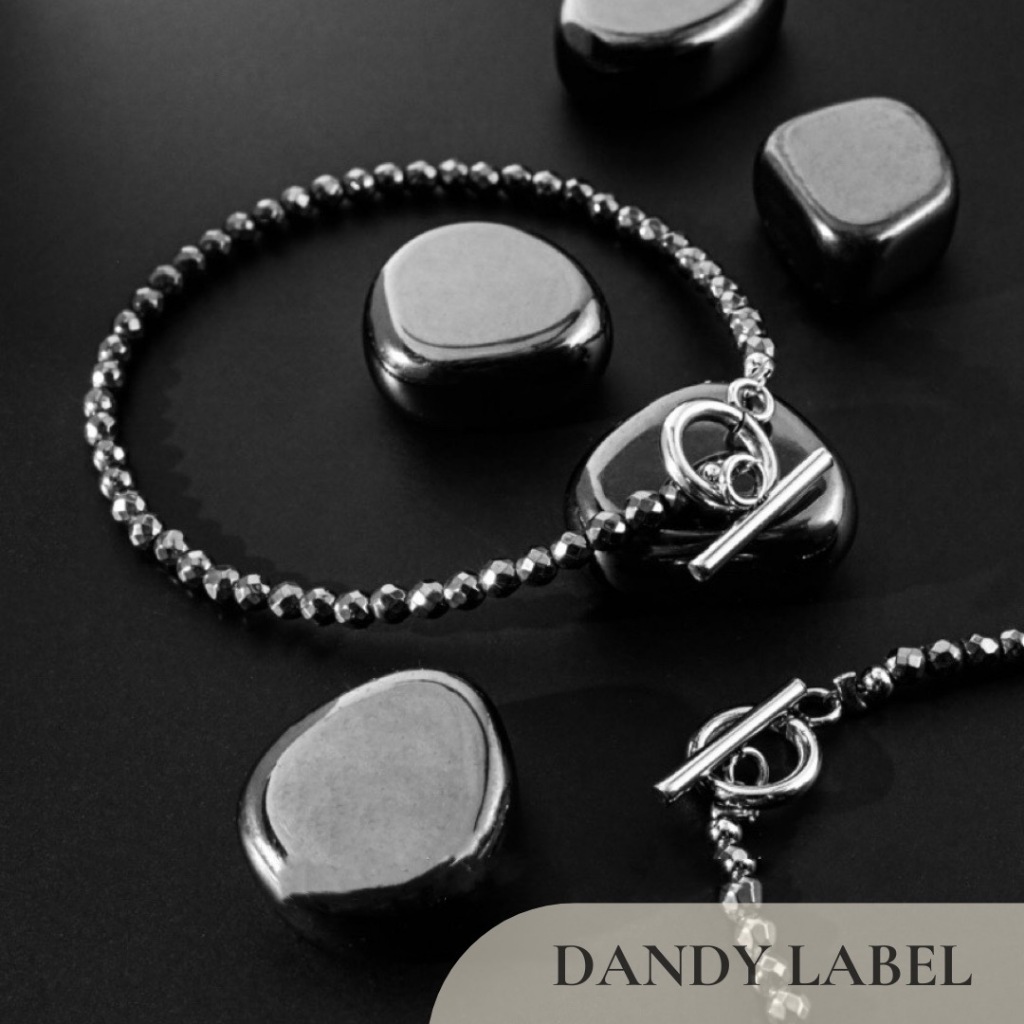 กำไลหิน Hematite OT Hook ผู้ชาย 3MM Special Design by DANDY LABEL