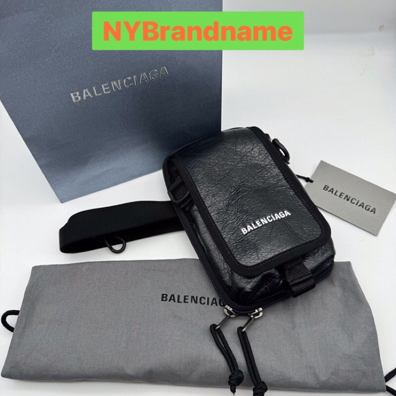 ❤️New Balenciaga Explorer Small Crossbody Pouch In Black Grained Calfskin มือ1 อุปกรณ์ครบครับ ใบเสร็จShopThai🇹🇭