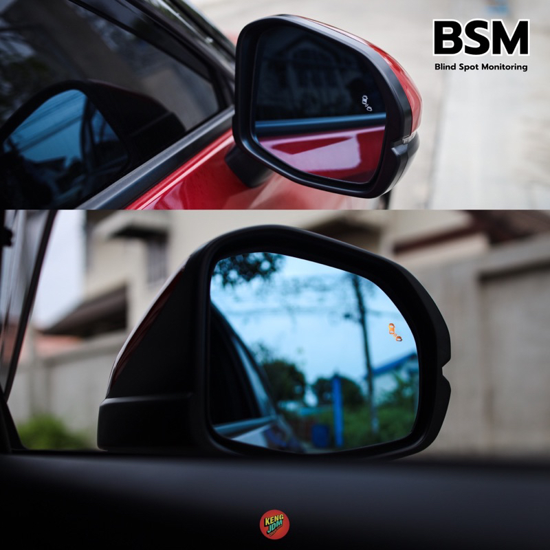 ⚠️ ระบบ BSM (Blind Spot Monitoring) ช่วยเตือนมุมอับ พร้อมเลนส์ตัดแสงสีฟ้าตรงรุ่น Honda