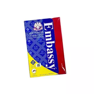 กระดาษคาร์บอน ขนาด 21x33 ซม. กระดาษก๊อปปี้ / copy Embassy 333H (แบ่งขาย 5แผ่น/10แผ่น)
