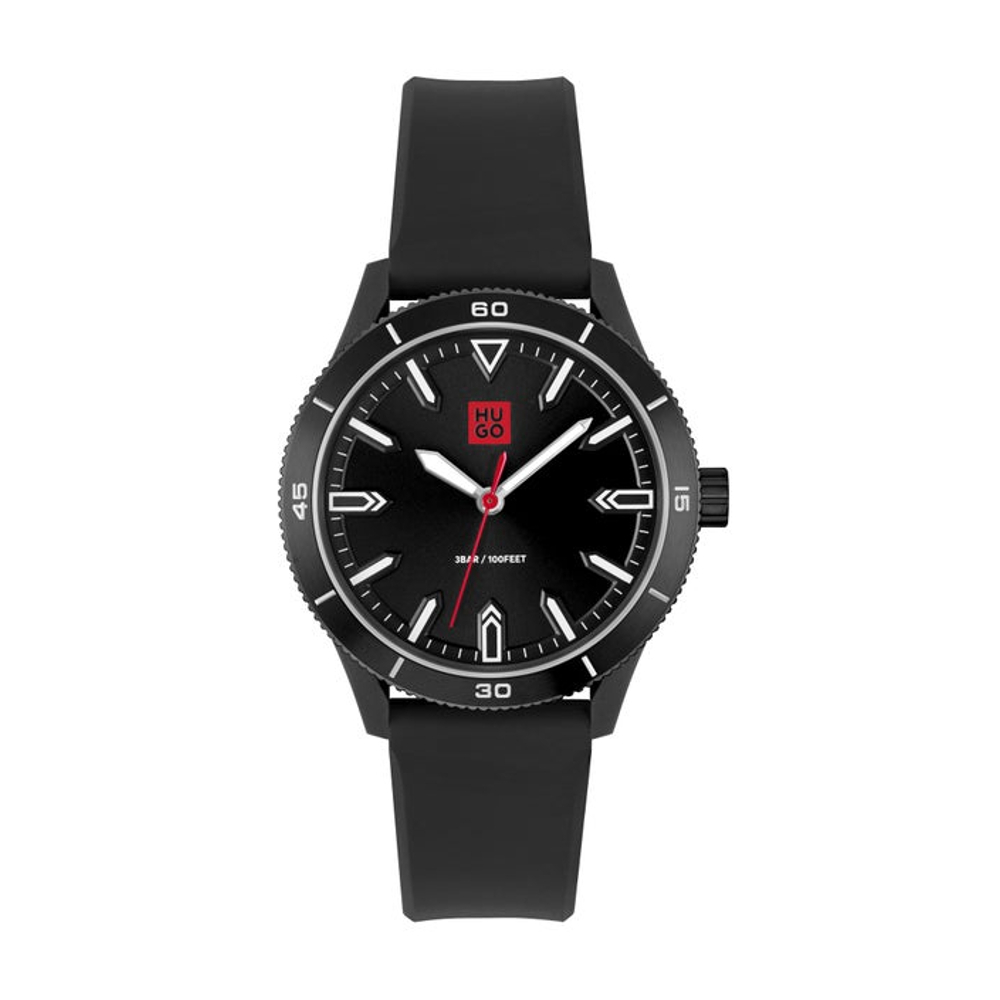 HUGO BOSS นาฬิกาผู้ชาย TR90 รุ่น HB1520035 สายซิลิโคน สีดำ 41มม.